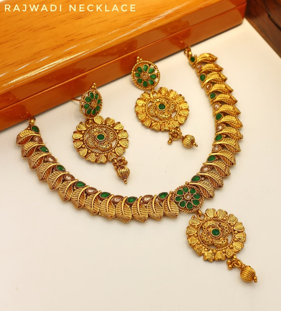 Rajwadi Necklace With Earrings - Indian Style Necklace - Multiple Designs