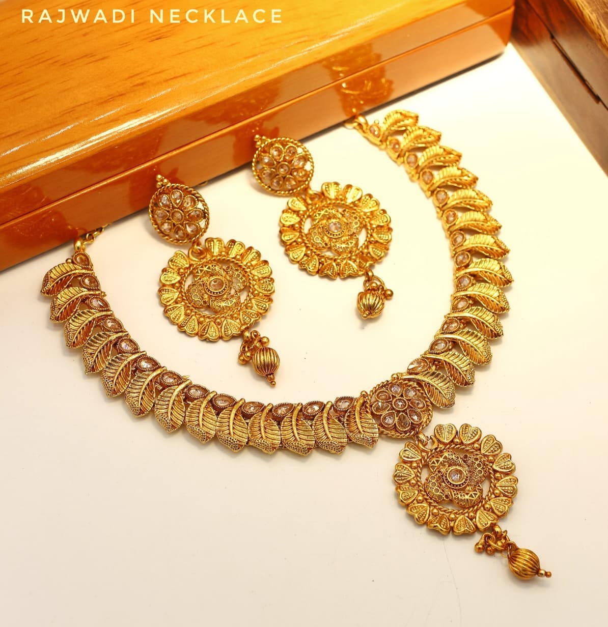 Rajwadi Necklace With Earrings - Indian Style Necklace - Multiple Designs